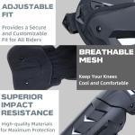 BRAVORD Adjustable Motorcycle Knee Pads for Adults