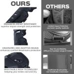 BRAVORD Adjustable Motorcycle Knee Pads for Adults