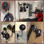 SANGMO 180° Wall-Mounted Motorcycle Helmet Rack