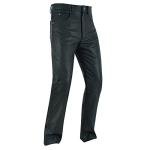 Men’s Black Leather Motorcycle Pants with 5 Pockets