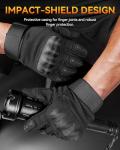 Black Tactical Touchscreen Motorcycle Gloves for All