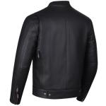 Men's Black Buffalo Leather Motorcycle Jacket, XL