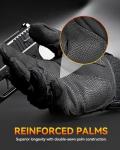 Black Tactical Touchscreen Motorcycle Gloves for All