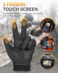 Black Tactical Touchscreen Motorcycle Gloves for All