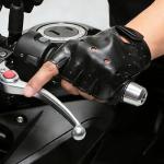 Classic Black Fingerless Motorcycle Gloves for Riders
