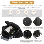 Gasedin Waterproof Motorcycle Tank Bag with Phone Pouch