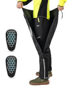 ROCKBROS Black Winter Motorcycle Pants with Armor