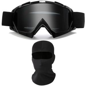 Immoono Motorcycle Goggles with Face Mask and Balaclava