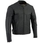 Milwaukee Leather Men's Black Scooter Motorcycle Jacket