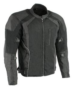 Milwaukee Leather Black Armored Mesh Motorcycle Jacket