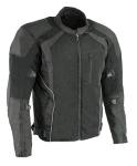 Milwaukee Leather Black Armored Mesh Motorcycle Jacket