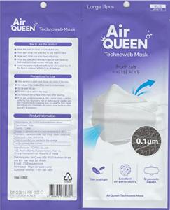 AIRQUEEN 10 Pack Adult Nano-Filter Face Masks