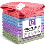 Colorful Microfiber Cleaning Cloths, 12 Pack