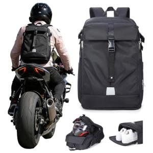 Waterproof Helmet Backpack for Motorcycle Riders