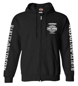 Harley-Davidson Men's Lightning Crest Black Sweatshirt