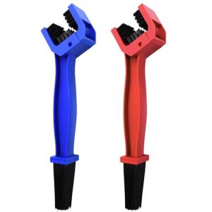WEFOO Motorcycle Chain Cleaner Brush Set, Blue/Red