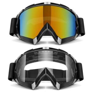 Lievermo 2-Pack Dustproof Motocross Goggles for All Ages