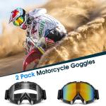 Lievermo 2-Pack Dustproof Motocross Goggles for All Ages