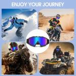 Lievermo 2 Pack UV Protection Motorcycle Goggles