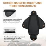 MYDAYS Magnetic Motorcycle Tank Bag - Heavy Duty Black
