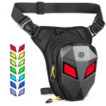 Untrxr Devil's Eyes Motorcycle Leg Bag with Straps