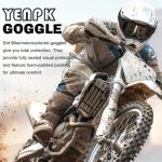 2 Pack Motorcycle Goggles with Neck Bandanas