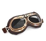 Vintage Aviator Motorcycle Goggles with Smoke Lens