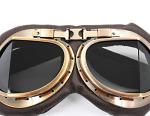 Vintage Aviator Motorcycle Goggles with Smoke Lens