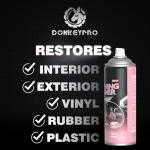 DONKEYPRO Interior Car Cleaner & Polishing - Repels Dust & Staining, Restores & Protects Plastic, Vinyl, Leather, Dashboard - UV Guard, Anti-Aging, Exterior & Interior Car Detailer Spray (3 x 15oz)