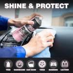 DONKEYPRO Interior Car Cleaner & Polishing - Repels Dust & Staining, Restores & Protects Plastic, Vinyl, Leather, Dashboard - UV Guard, Anti-Aging, Exterior & Interior Car Detailer Spray (3 x 15oz)