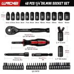 48-Piece Mini Socket and Ratchet Set