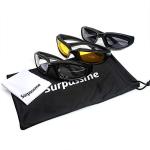 3 Pair Motorcycle Riding Glasses with UV Protection