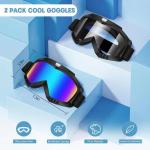 Lievermo 2-Pack Dirt Bike Goggles for All Ages