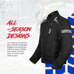 HWK Scorpion Black Motorcycle Jacket with Armor