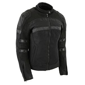 Milwaukee Leather Black Armored Motorcycle Jacket for Women