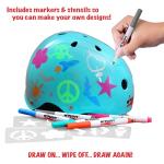 Wipeout Dry Erase Kids Helmet - Teal Blue