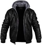 Men's Vintage Black Motorcycle Faux Leather Jacket