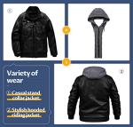 Men's Vintage Black Motorcycle Faux Leather Jacket