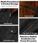 GGleaf Men's Waterproof Vintage Motorcycle Bomber Jacket