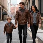 GGleaf Men's Waterproof Vintage Motorcycle Bomber Jacket