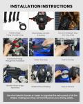 ILM Waterproof Magnetic Motorcycle Tank Bag with Phone Pouch