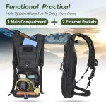 MARCHWAY Tactical Hydration Pack Backpack - 3L Bladder