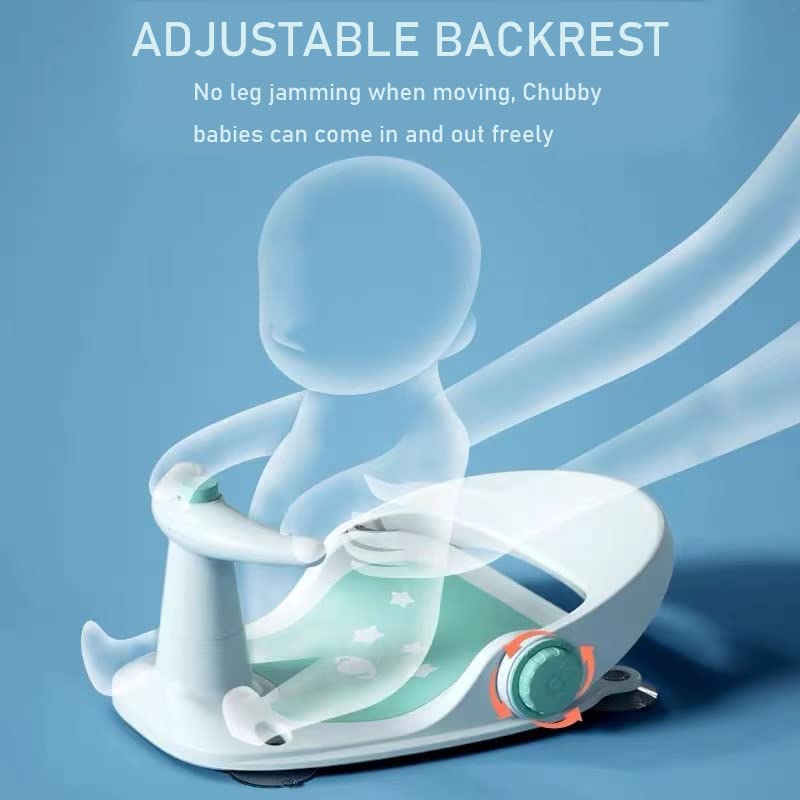 Adjustable Baby Bath Seat with Non-Slip Mat