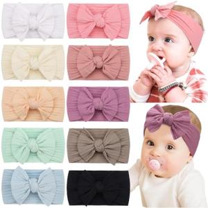 Colorful Soft Knot Baby Girl Headbands with Bows