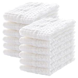 12 Pack Extra Soft Cotton Muslin Burp Cloths