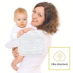 12 Pack Extra Soft Cotton Muslin Burp Cloths