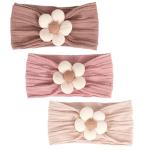 3 Pack Baby Flower Headbands for Girls