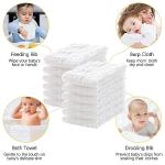 12 Pack Extra Soft Cotton Muslin Burp Cloths