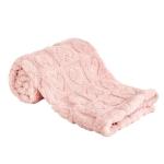 Cozy Heart Checkered Baby Blanket - Light Pink