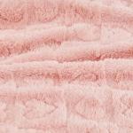 Cozy Heart Checkered Baby Blanket - Light Pink